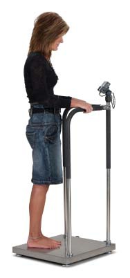 scale with hand rails